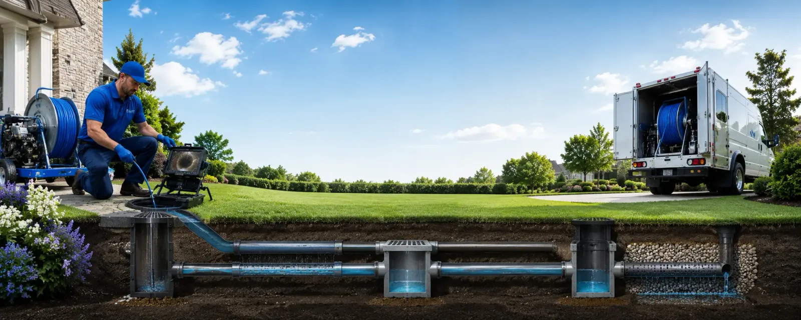 Outdoor drain cleaning information for China Village, ME